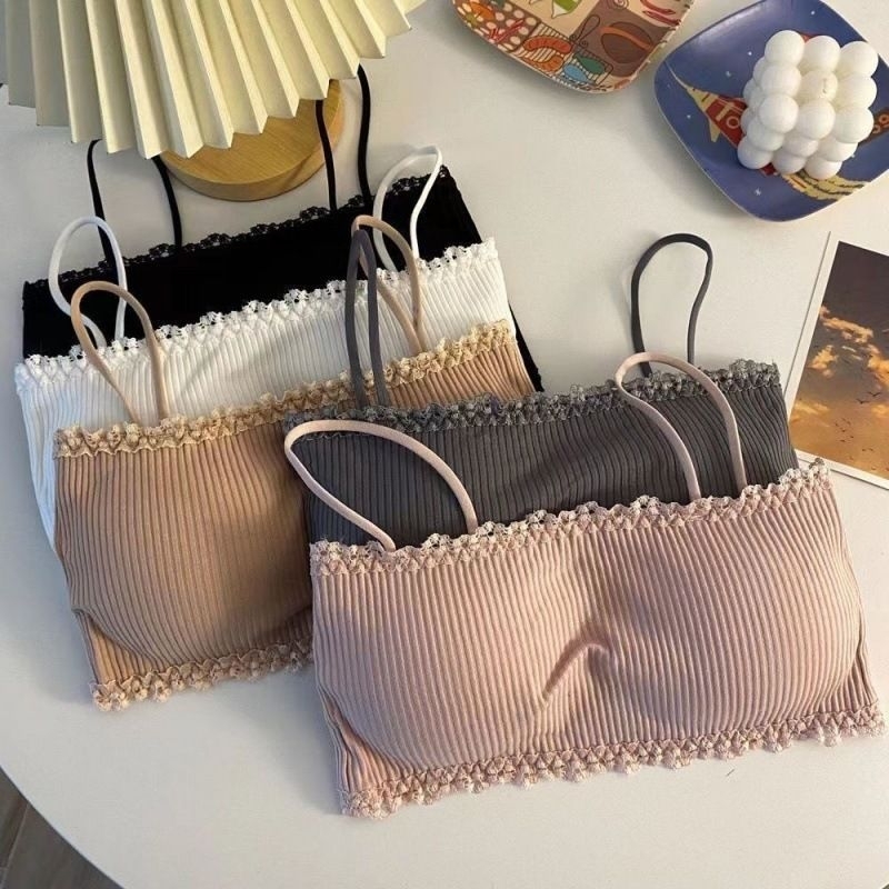 [ BLCKSWANS ]    BR012    BALIKPAPAN BISA COD & INSTANT    BRA KEMBEN RENDA TALI KAITAN BELAKANG   W