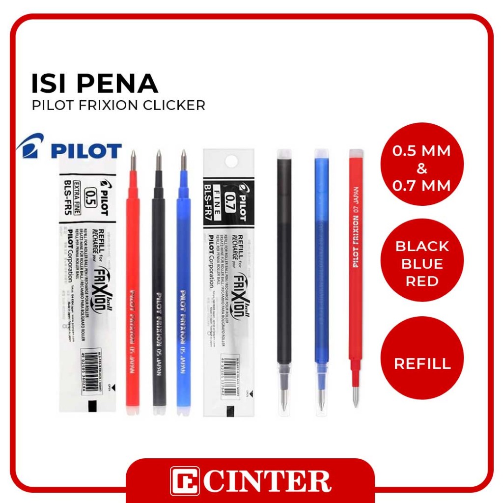 

PILOT - REFILL PULPEN / ISI PENA FRIXION 0.5 & 0.7 MM BALL CLICKER