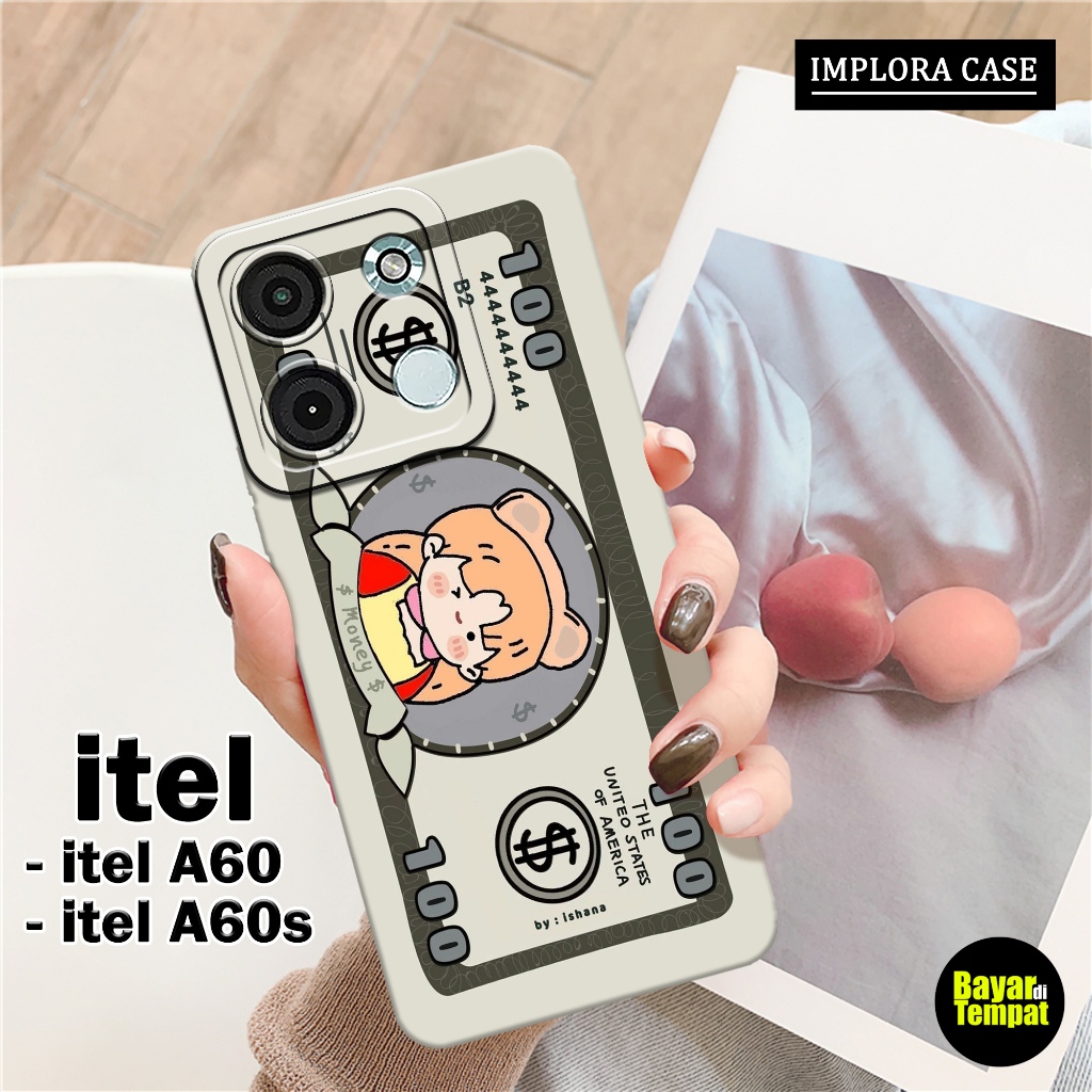 Softcase Itel A60 / A60s - Motif Uang - IMPLORA CASE - Casing Itel A60 / A60s Case Hp Itel A60 / A60