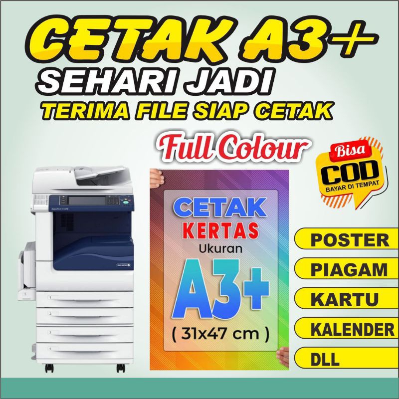 

CETAK A3+ SEHARI JADI / PRINT POSTER / PRINT ART PAPER