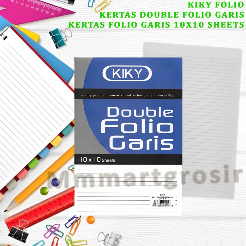 

Kiky Folio / Kertas Folio Garis / Kertas Double Folio Garis / Uk.10x10 sheets