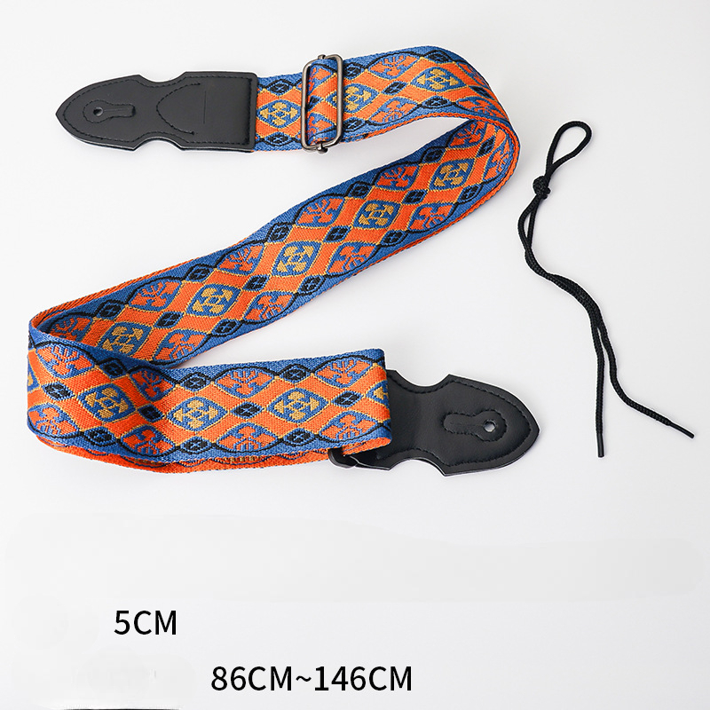 Strap Gitar tali gitar listrik berbahan poliester cetak Aksesories Gitar Musik