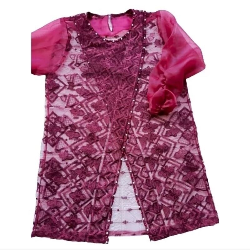 Outer brokat organza silang full payet