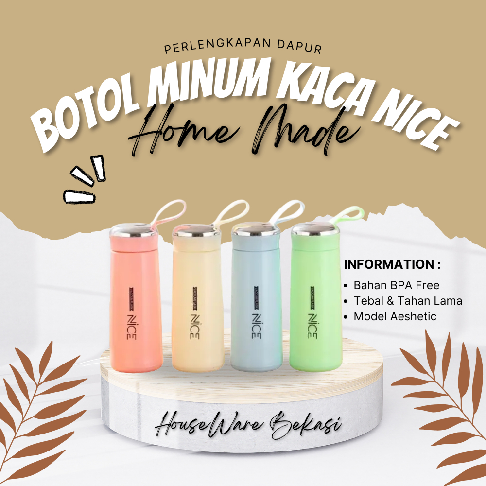 Botol Minum Kaca Nice Botol Air Minum Kaca