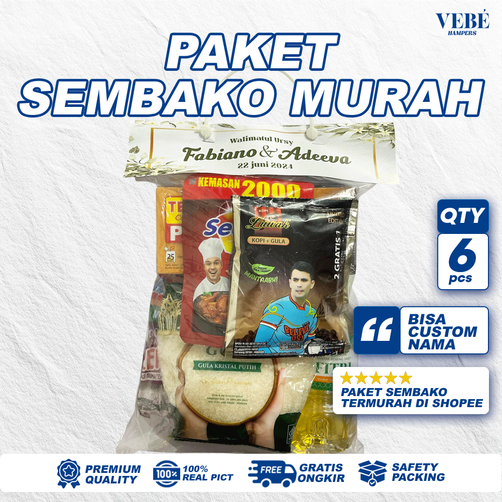 

Paket Hadiah Hampers Sembako Lebaran Jumat Berkah Ulang Tahun Khitan santunan bansos ( VB 5 )