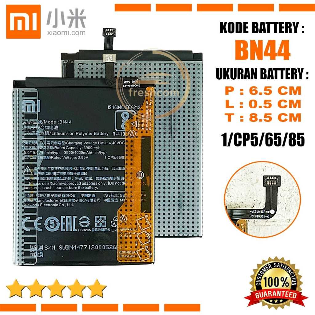 Baterai Original Xiaomi Redmi 5 Plus Redmi 5+ BN44 BN-44 BN 44