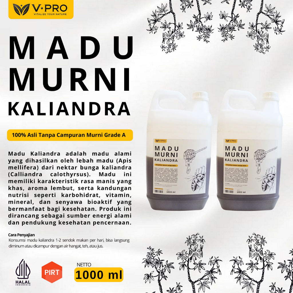 

Vpro Madu Kaliandra Asli - Solusi Alami Batuk & Radang