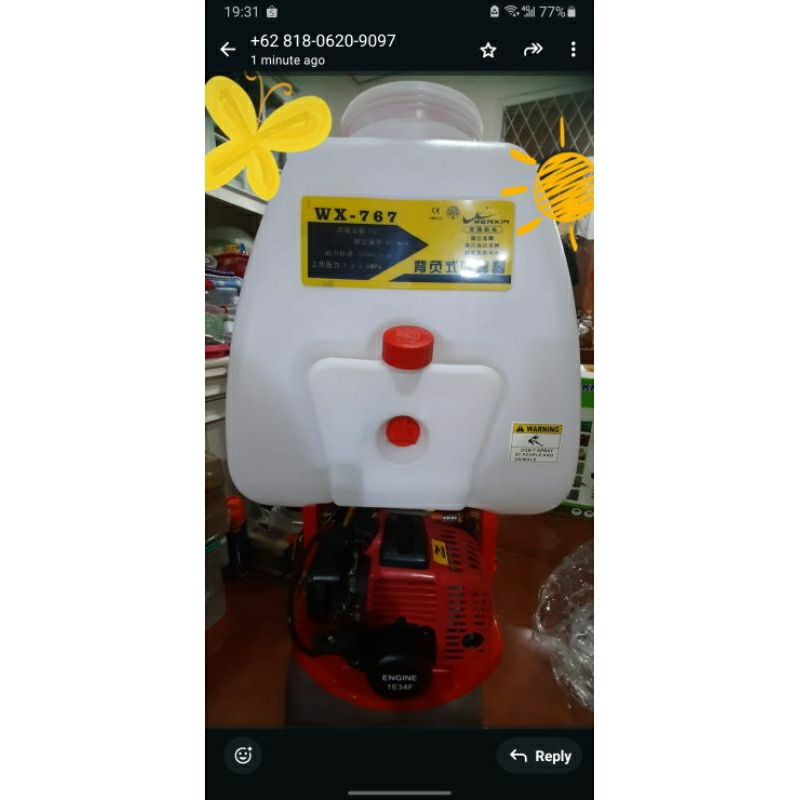 Knapdack Mesin Semprot WX 767, 25 liter, 2 tak
