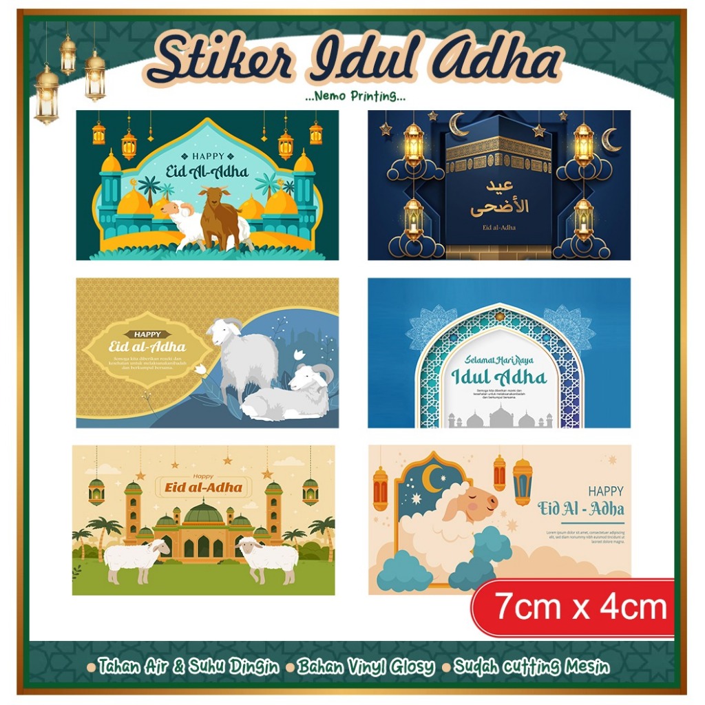 

Sticker Idul Adha Label Hari Raya Idul Adha Sticker Hampers Parcel Kue Label Wadah daging Qurban