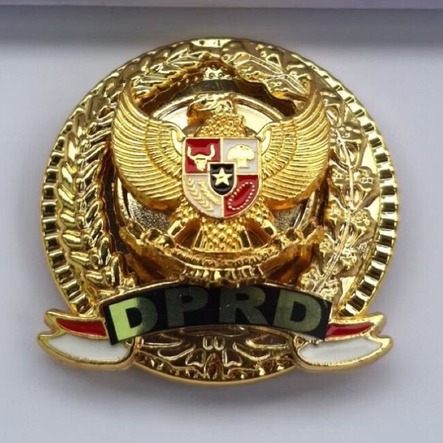 Pin dprd tumpuk / pin dprd model bulat tumpuk padi kapas / pin dprd sepuh emas / pin dprd