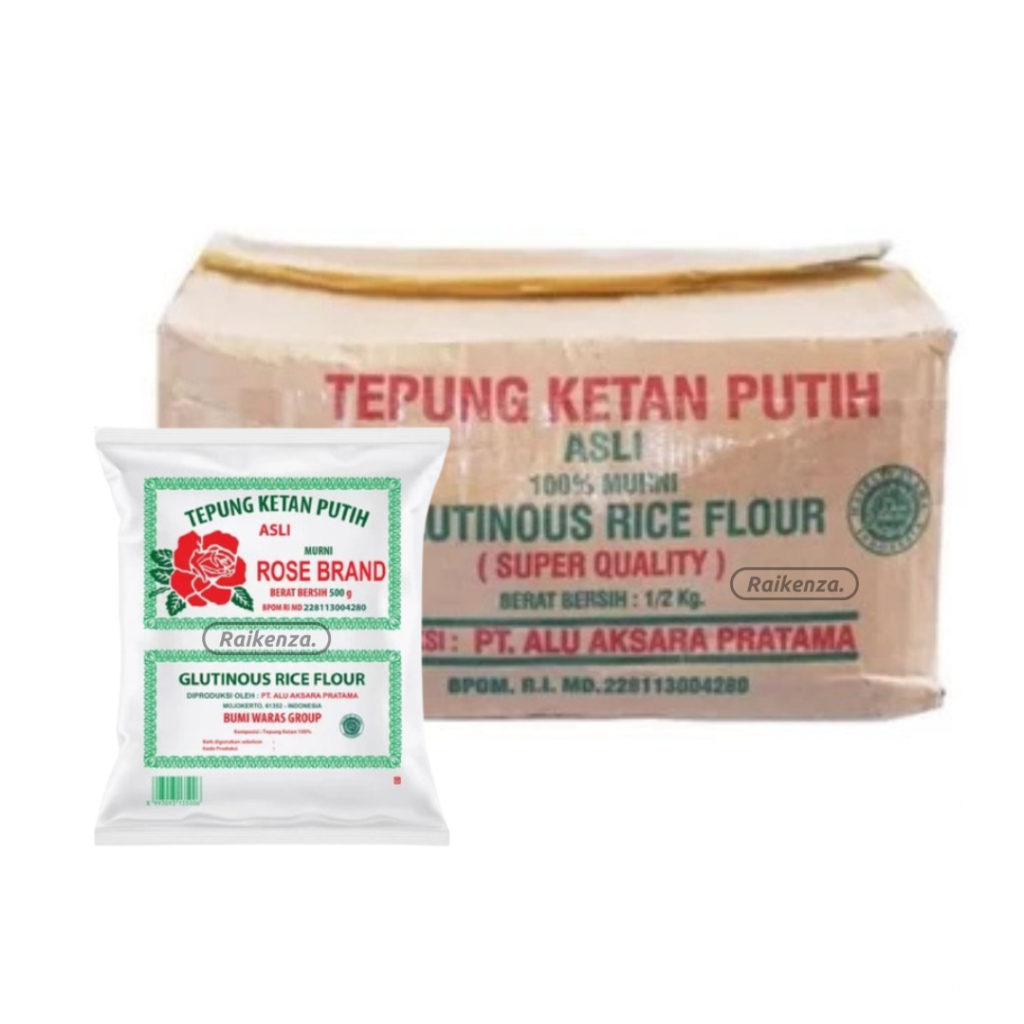 

Tepung Ketan Rose Brand Kemasan 500gr 1 Dus Isi 20 Pack