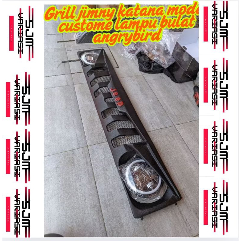 GRILL JIMNY KATANA MODEL CUSTOME LAMPU BULAT  ANGRYBIRD
