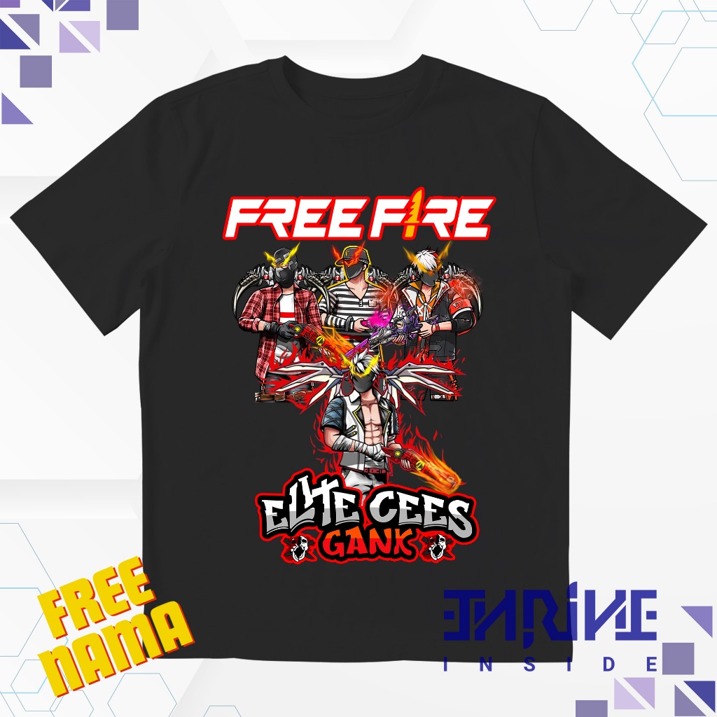BISA COD FREE NAMA Kaos Anak Elite Cees Gank Free Fire Sg OPM Sg Rapper Sg 2jt Sg OPM Sayap Gratis N