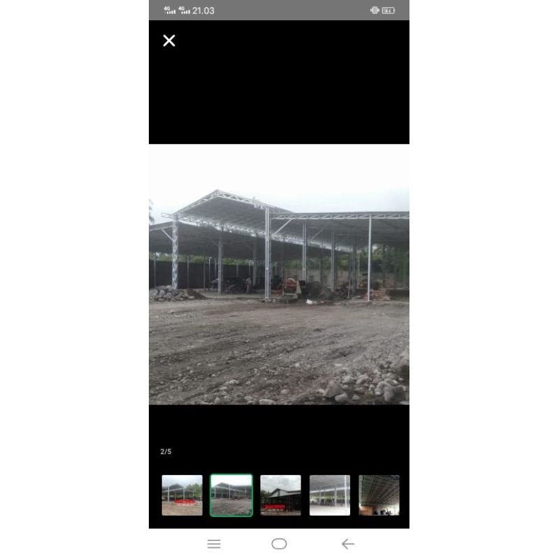 Gudang baja ringan atap spandek