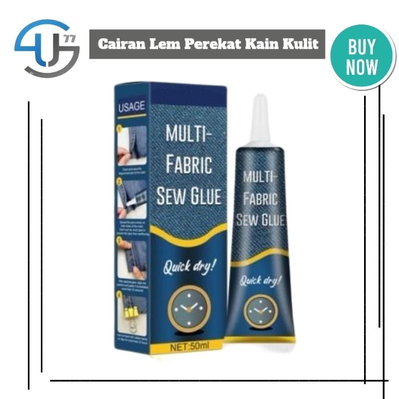 

US076 MULTI FABRIC Sew Glue 50ml Cairan Liquid Lem Perekat Kain Kulit By Toko Haji Usman