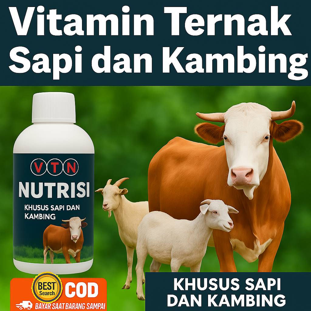 VTNPRO Vitamin Sapi Penggemuk | Vitamin Sapi Cepat Besar | Vitamin Ternak Sapi Penambah Nafsu Makan