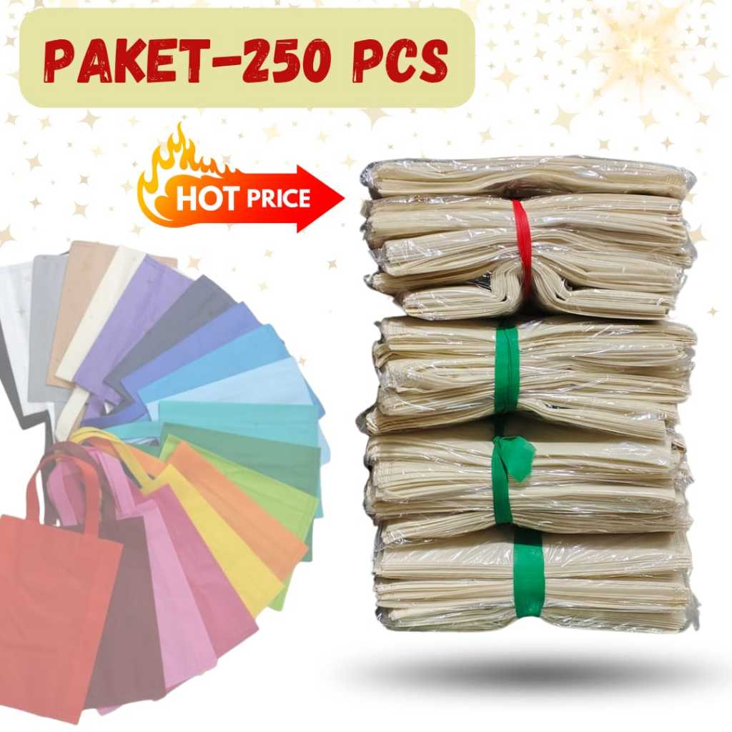 

(250 PCS) Paket Hemat Hls Box dus 20x20 Isi Tas Kain Spunbond