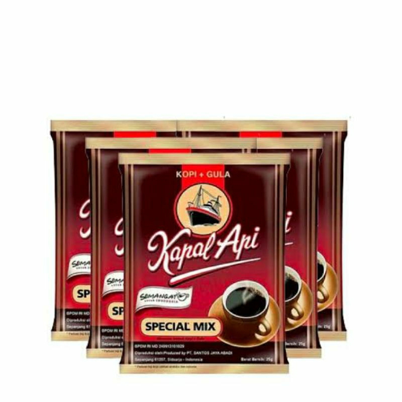 

Kopi sachet Kapal Api Mix 1renteng 10pcs 23 gram