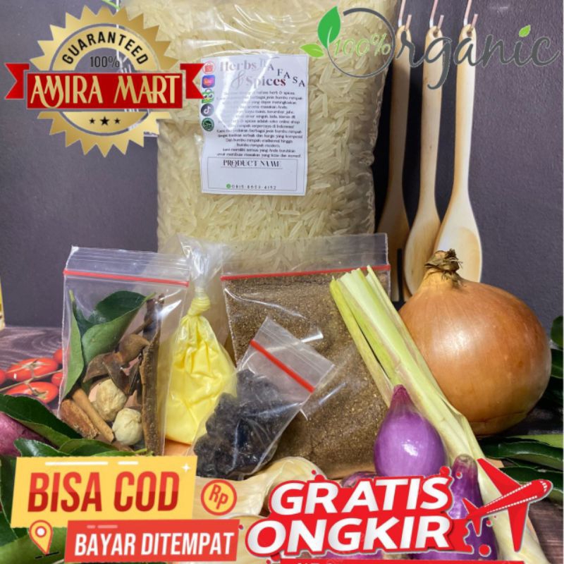 

Bumbu Nasi Khabsah special super komplit + Beras Basmati 1kg