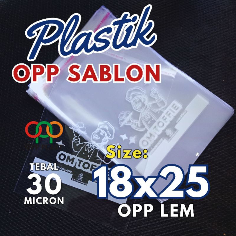 

Plastik OPP 18x25 Sablon | 1000 pcs | tebal 30 micron