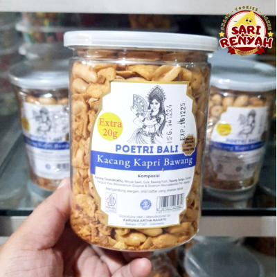 

POETRI BALI Kacang Bawang Toples 320 Gram - Sari Renyah