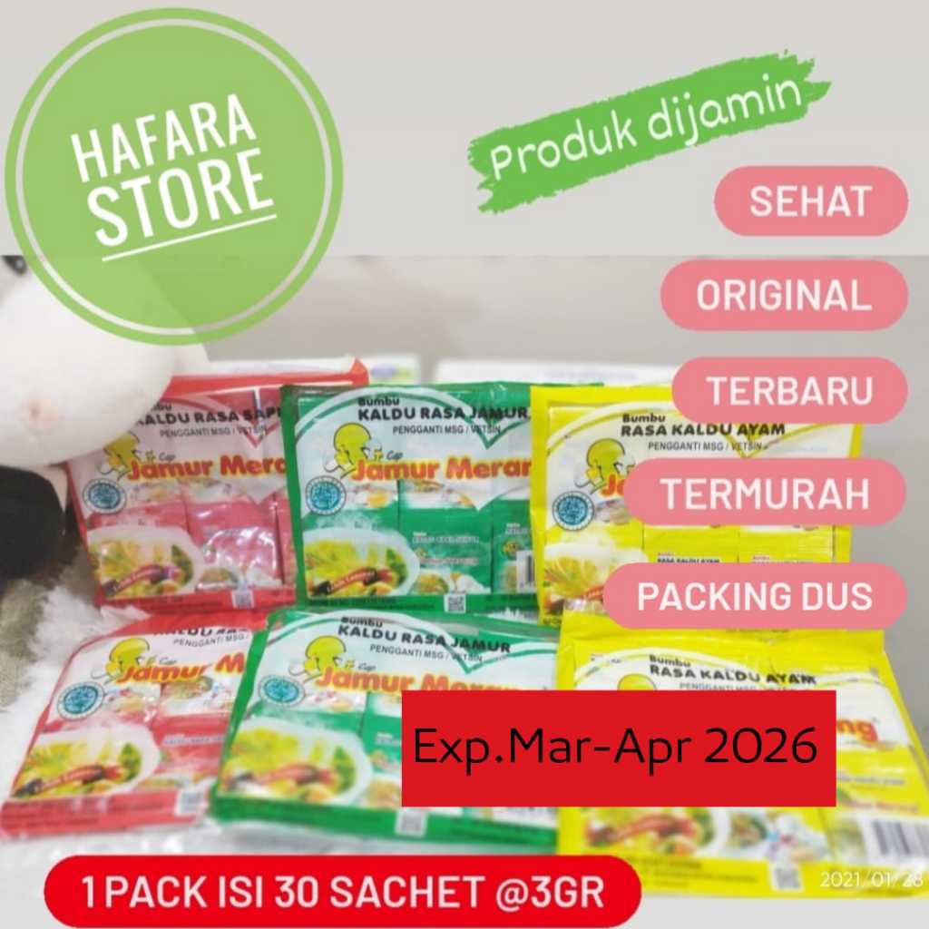 

Hafara_Kaldu Jamur merang 1 Pack isi 30 sachet 3gr