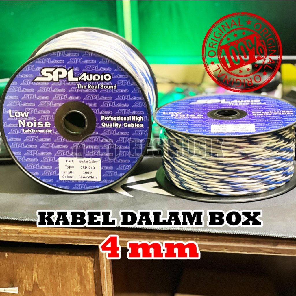 Ecer Kabel Speaker SPL AUDIO 2x4mm CSP240 Meteran - Kabel Speaker SPL AUDIO 2x4mm CSP240 ORIGINAL