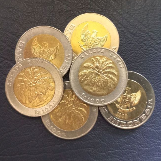 Koin Kuno 1000 Kelapa Sawit Bimetal