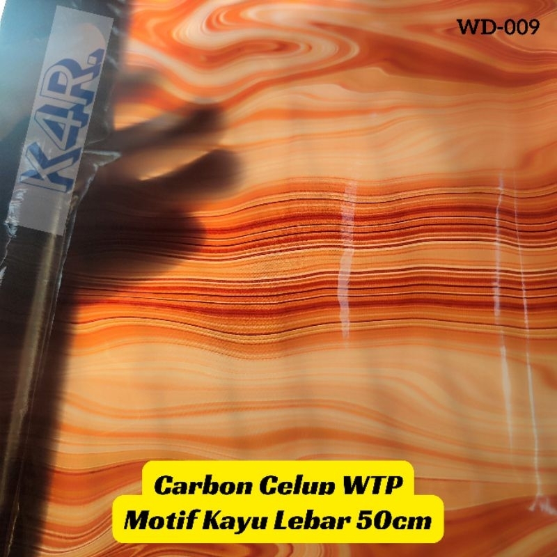 Carbon Celup WTP Motif Kayu Water Transfer Film