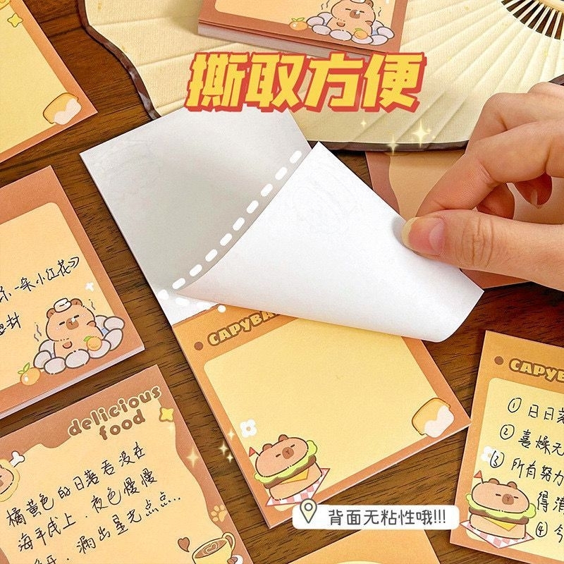 

Sticky note kotak isi 80 lembar memo index notes capybara stick motif kapibara notebook notepad book pad catatan stiker sticker tempelan tempel menempel memopad lucu alat tulis sekolah school stationery stationary kecil kertas kawai kantor paper kartun