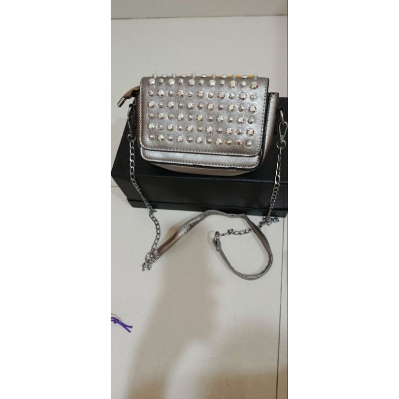 preloved tas wanita silver