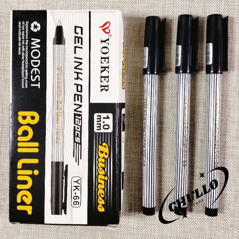 

pulpen pena pen ball liner esco es-8800 / yoeker 1,0 mm 12 pcs pena
