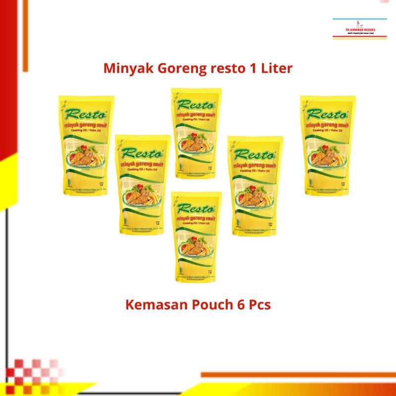 

[PAKET HEMAT ISI 6] Minyak Goreng Resto 1 Liter Pouch Reffil PROMO MURAH / Resto Minyak Goreng 1 Liter Pouch PROMO MURAH