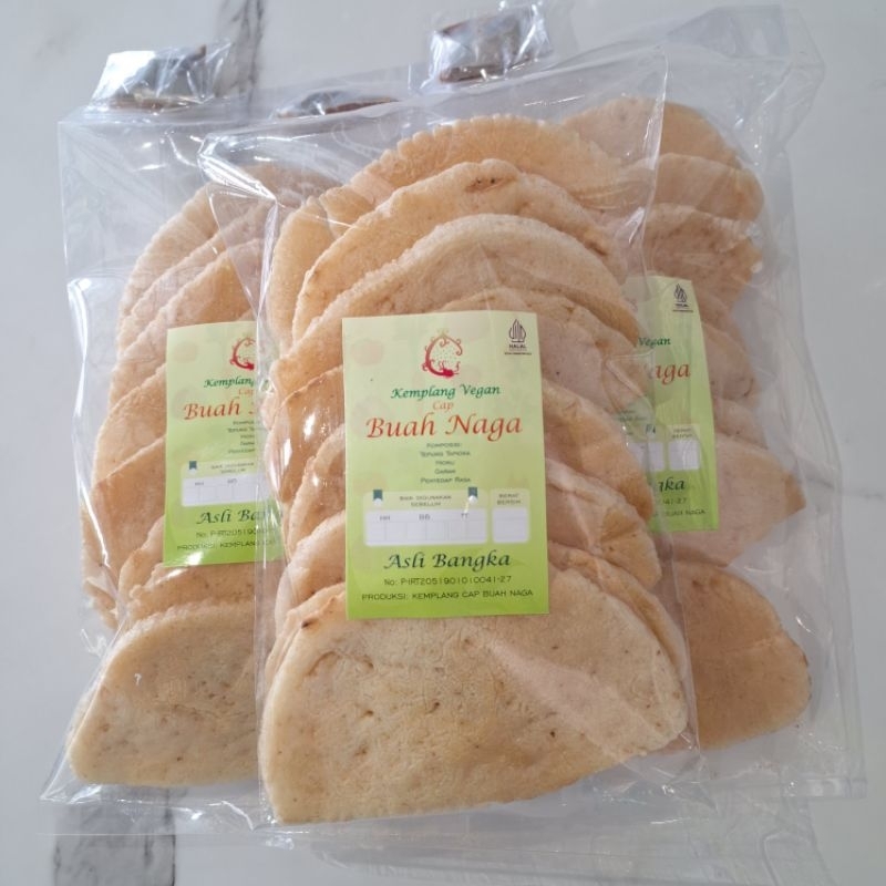 

Kemplang Kerupuk Busur Panggang Vegan Vegetarian Cap Buah Naga Bangka