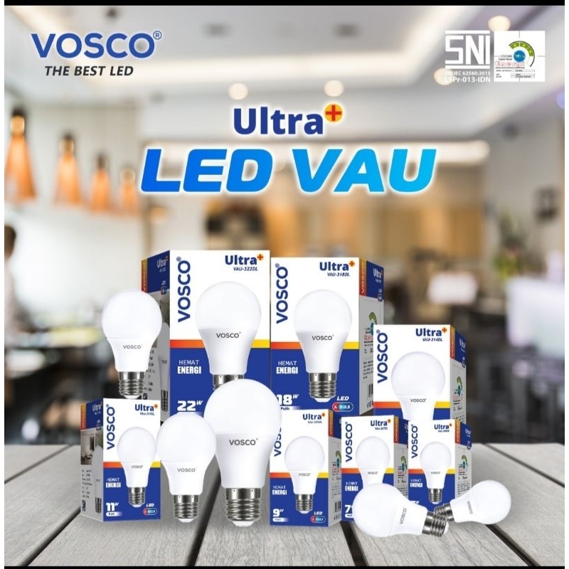 LAMPU LED 5WATT VOSCO VAU 305DL BOHLAM LED 5WATT VOSCO LED A BULB ULTRA 5WATT