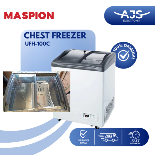MASPION BY UCHIDA UFH-100C CHEST FREEZER BOX SLIDING 100 LITER