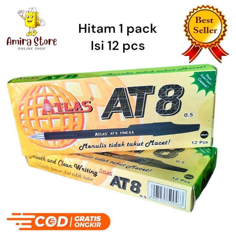 

Balpoint/Pulpen merk ATLAS At8 1 Pack isi 12 Pcs