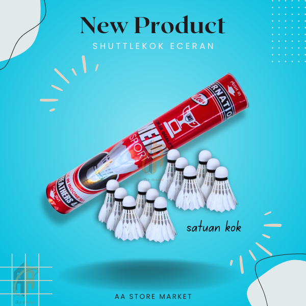 ( ECERAN KOK ) Shuttlecock Kok Bulutangkis Badminton 1 PC ( BIJI ) KOK ECERAN RAKET BADMINTON