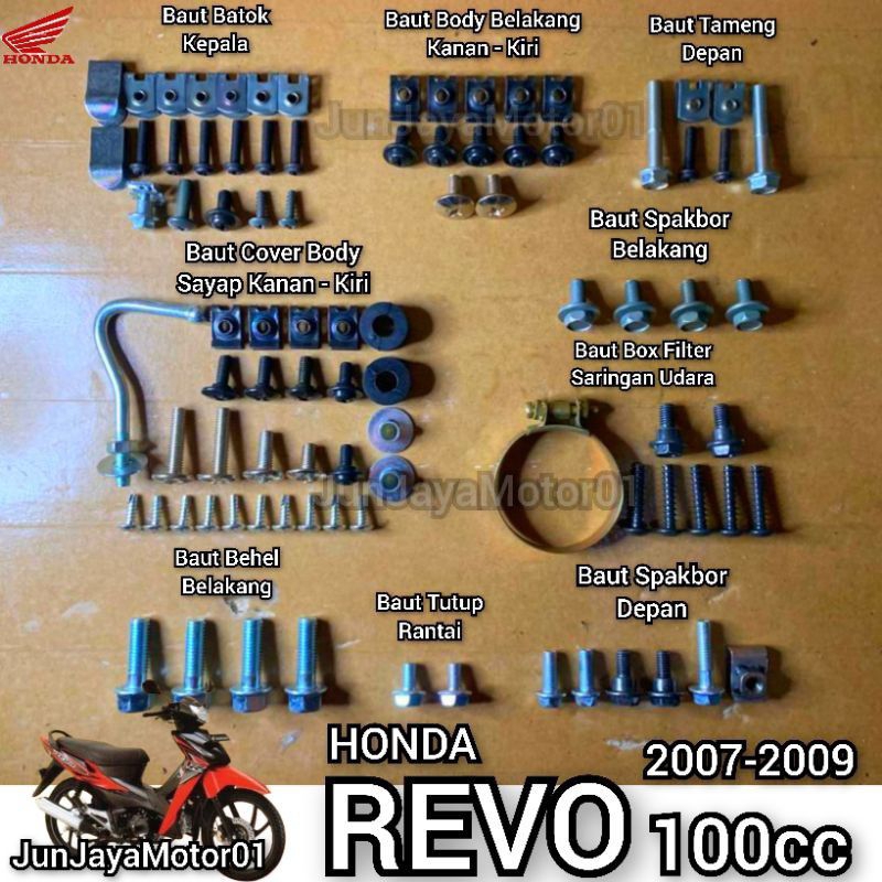 Baut Lengkap Fullset Body Motor Honda Revo Lama/Revo Lancip