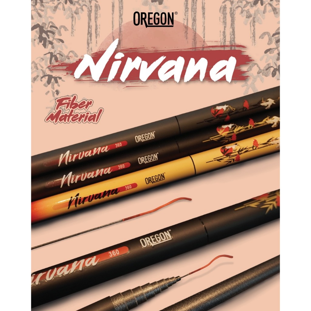 Joran Tegek Cutit Oregon nirvana ukuran lengkap Ruas Pendek Lentur Kuat Bahan fiber Belum Carbon COD