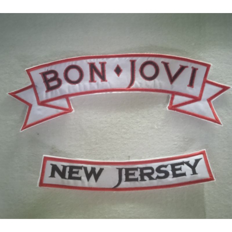 bordir bon jovi new Jersey..patch Bon Jovi New Jersey