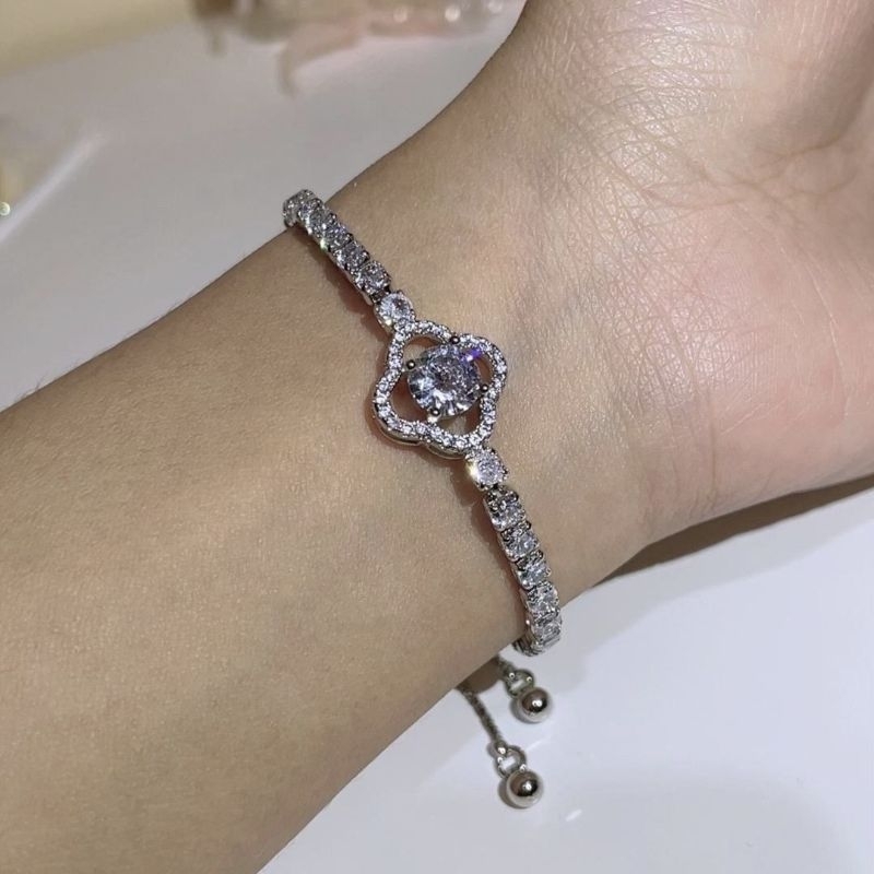 GELANG SERUT ADJUSTABLE ZIRKON PERMATA MOISSANITE SILVER PERAK