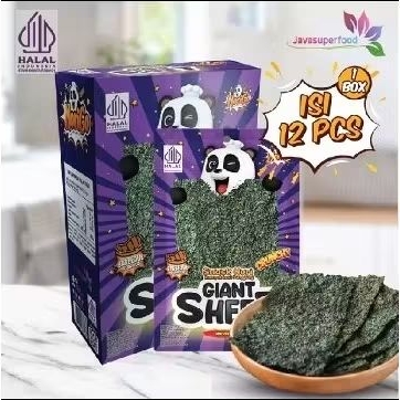 

Norigo / Snack Nori Giant sheet 1 box isi 12 pcs / Snack rumput laut