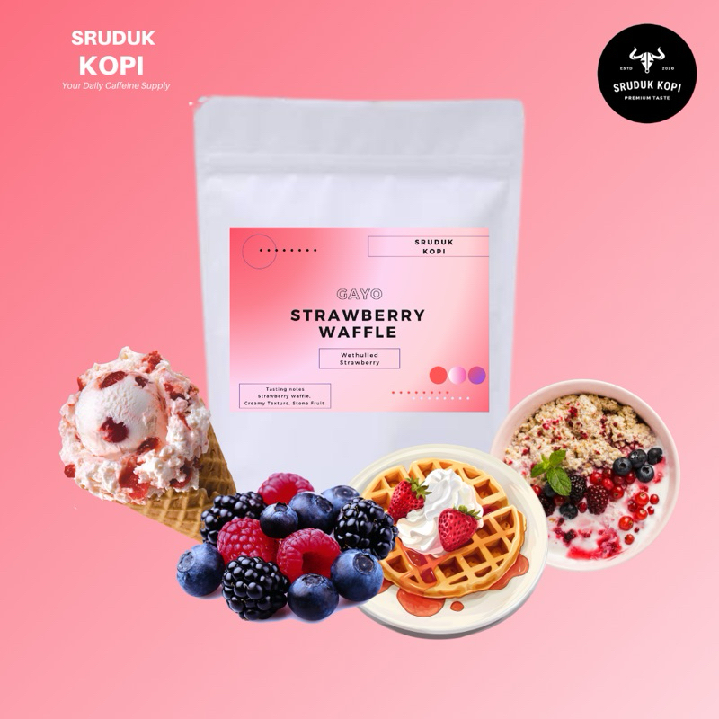 

Kopi Arabika Gayo Strawberry Waffel | Wethulled Strawberry