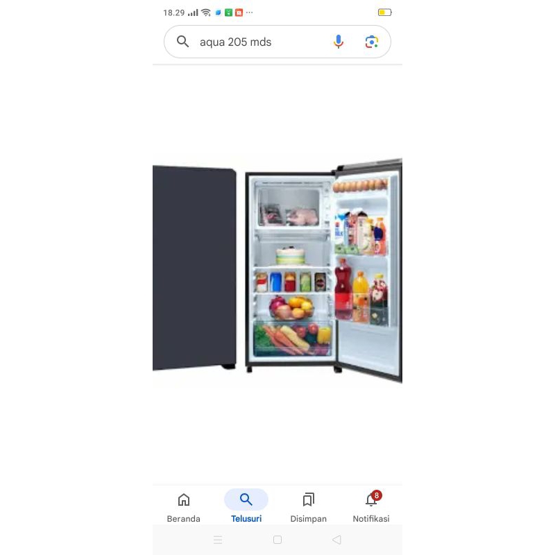 kulkas Aqua 1pintu AQR D205