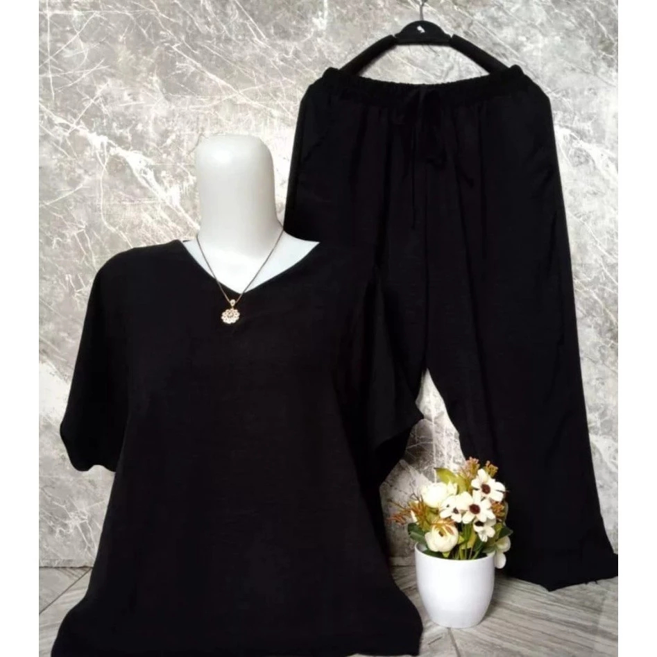 PROMO TERLARIS SETELAN ANDIN / BAJU SETELAN WANITA KEKINIAN / SETELAN WANITA JUMBO BAHAN CRINKLE 901