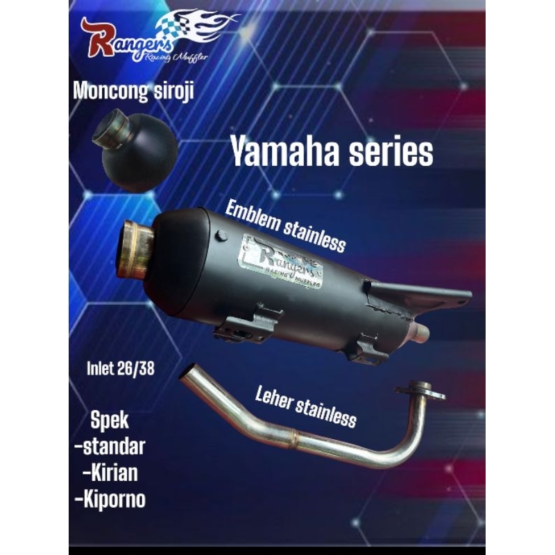 knalpot racing Mio soul Fino xride old new original Rangers racing