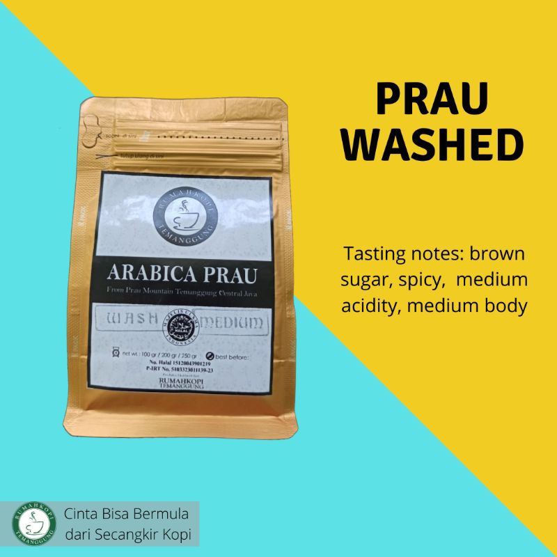 

Kopi Arabika Prau Washed Temanggung Kemasan 100gram dan 200gram