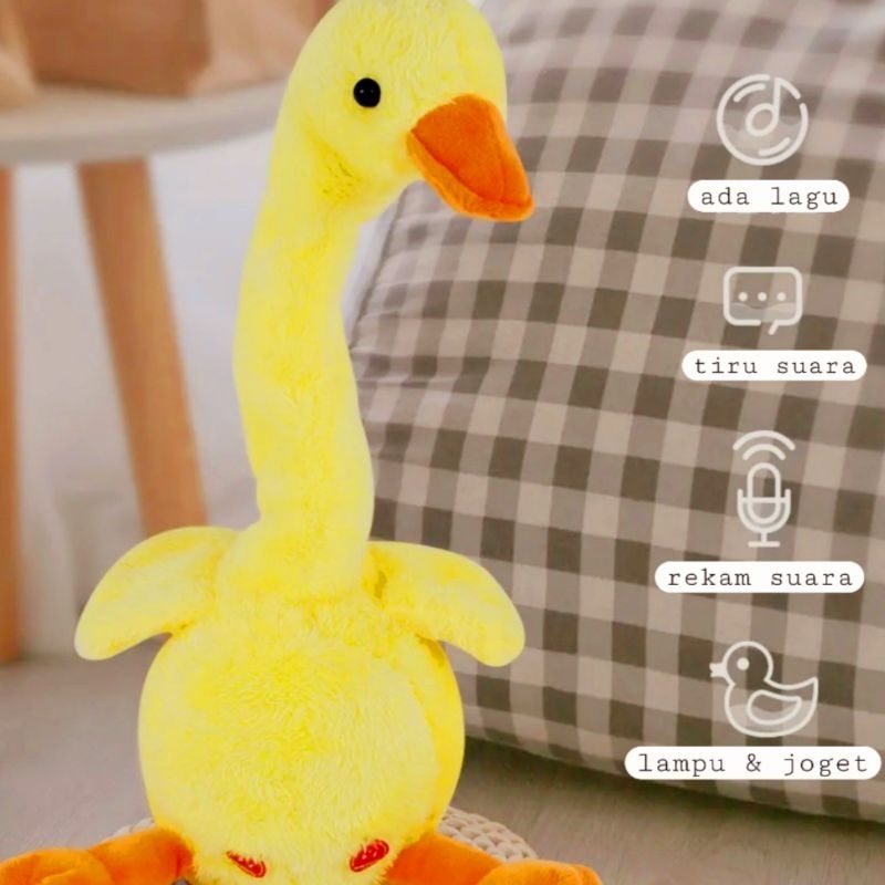 (Bisa COD) Mainan Bebek Joget Goyang Bicara Tiru Suara Dancing Duck
