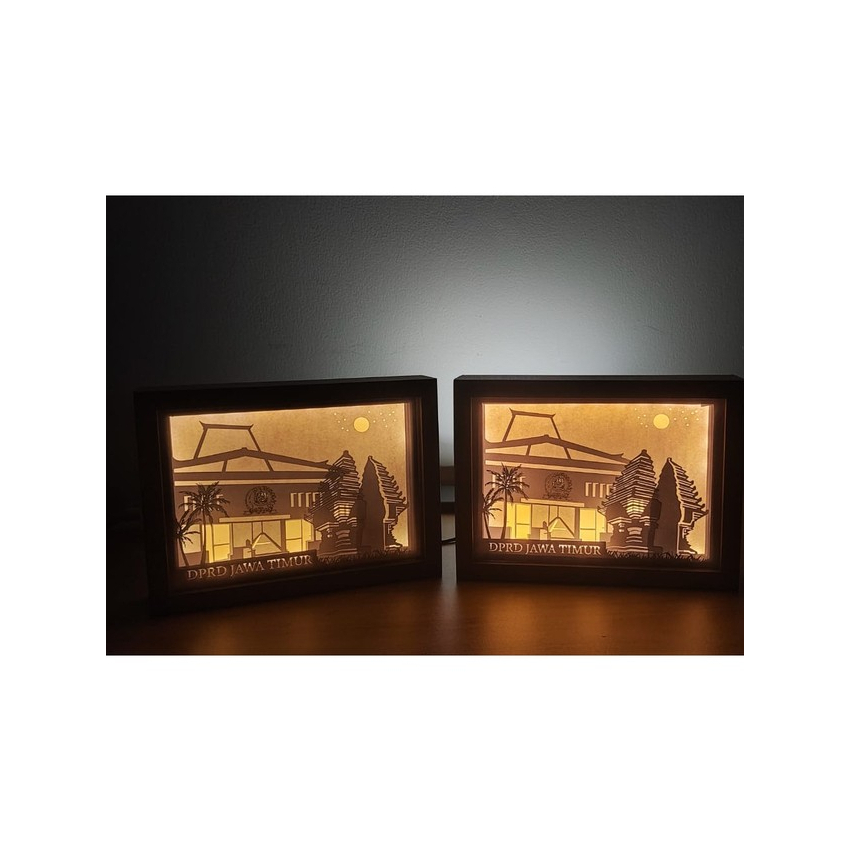 3D Papercut Art Lightbox LED  - Light & Shadow Box Lampu Tidur  - Custom